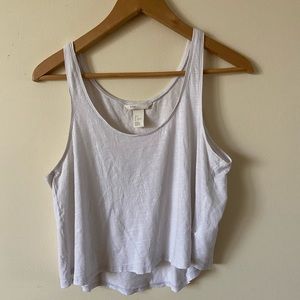 H and M white loose cotton tank top (small)